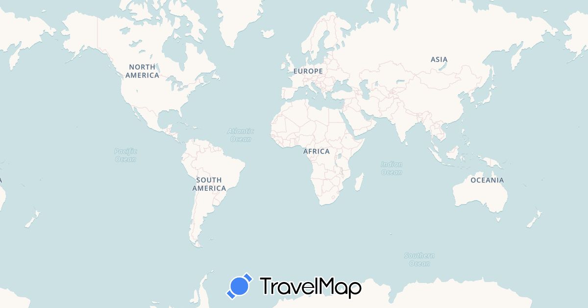 TravelMap itinerary: driving, cycling in France, Italy (Europe)